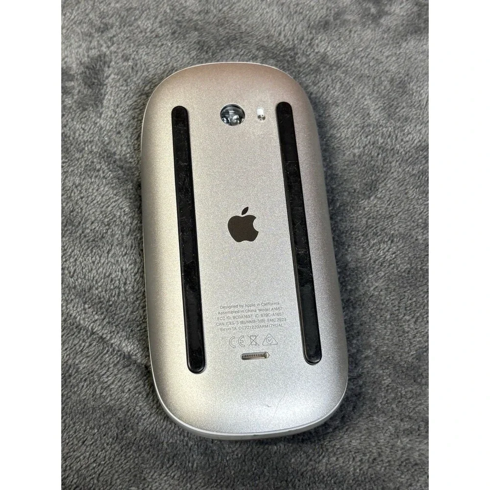 Genuine Apple Magic Mouse 2 Wireless Silver/Gray A1657 Lightning Tested Working